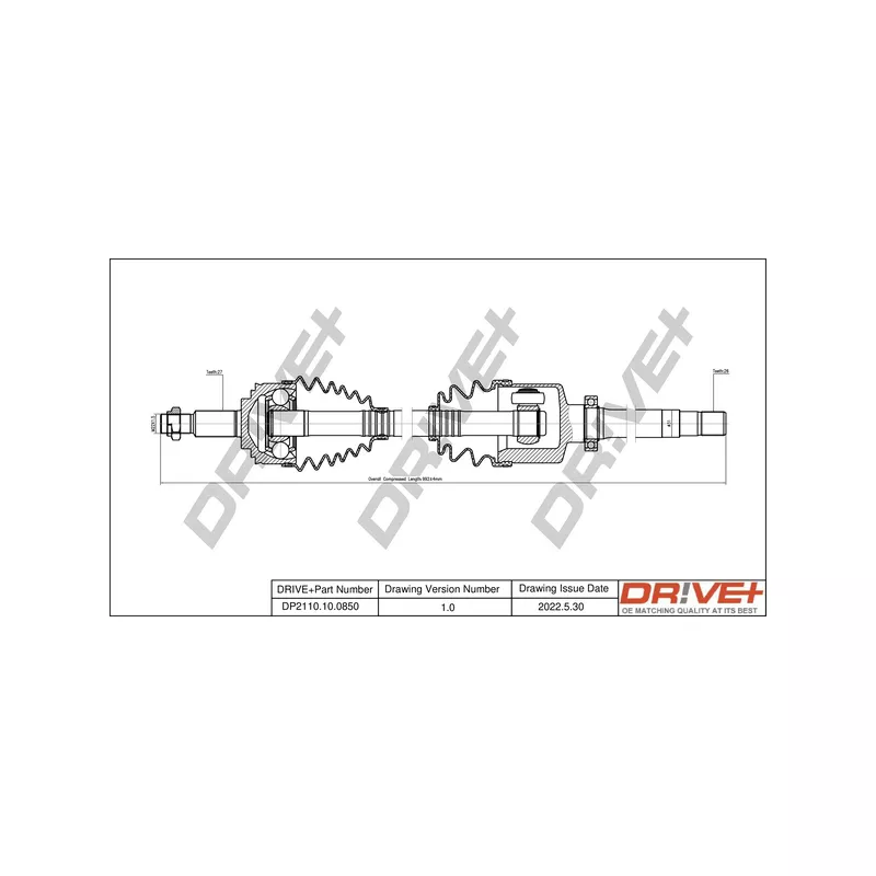 Arbre de transmission Dr!ve+ DP2110.10.0850