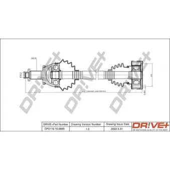 Arbre de transmission Dr!ve+ DP2110.10.0885