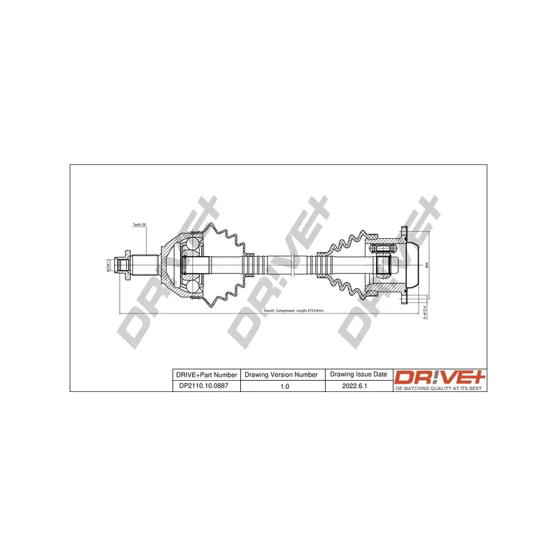 Arbre de transmission Dr!ve+ DP2110.10.0887