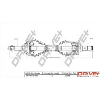 Arbre de transmission Dr!ve+ DP2110.10.0890