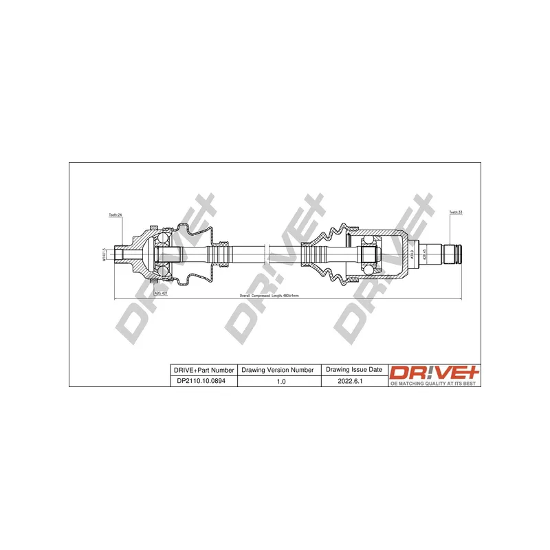 Arbre de transmission Dr!ve+ DP2110.10.0894