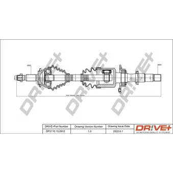 Arbre de transmission Dr!ve+ DP2110.10.0912