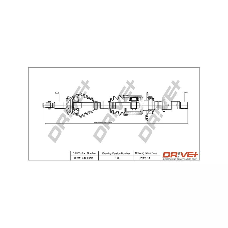 Arbre de transmission Dr!ve+ DP2110.10.0912