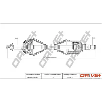 Arbre de transmission Dr!ve+ DP2110.10.0918