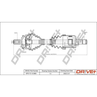 Arbre de transmission Dr!ve+ DP2110.10.0983