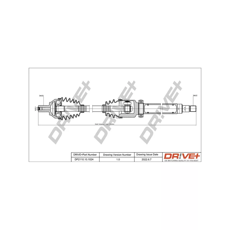 Arbre de transmission Dr!ve+ DP2110.10.1024