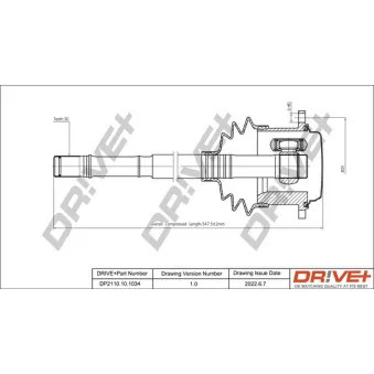 Arbre de transmission Dr!ve+ DP2110.10.1034