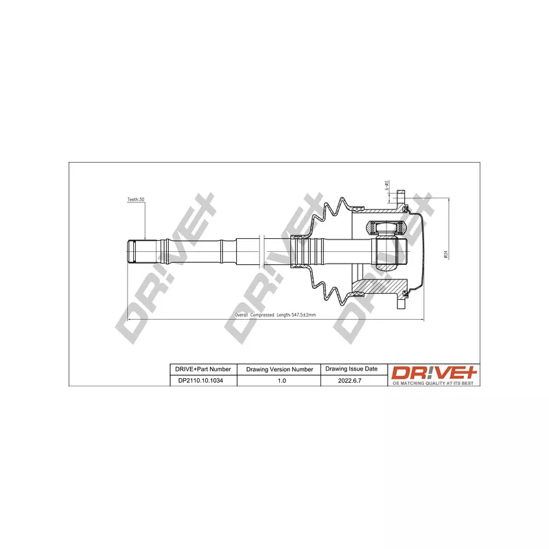 Arbre de transmission Dr!ve+ DP2110.10.1034