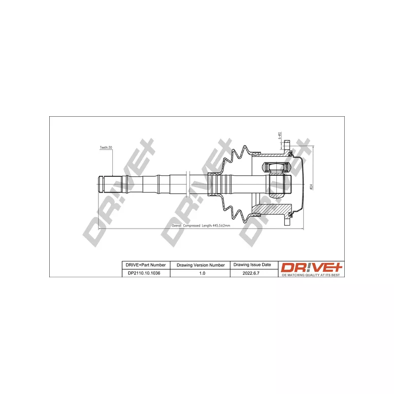 Arbre de transmission Dr!ve+ DP2110.10.1036