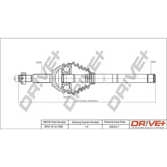 Arbre de transmission Dr!ve+ DP2110.10.1039