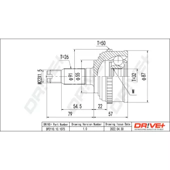 Embout de cardan avant (kit de réparation) Dr!ve+ DP2110.10.1075