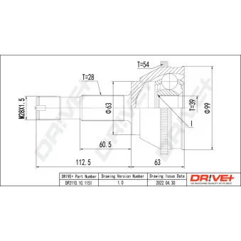 Embout de cardan avant (kit de réparation) Dr!ve+