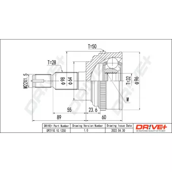 Embout de cardan avant (kit de réparation) Dr!ve+ DP2110.10.1250