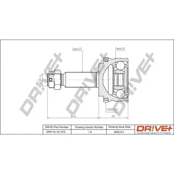 Embout de cardan avant (kit de réparation) Dr!ve+ DP2110.10.1272