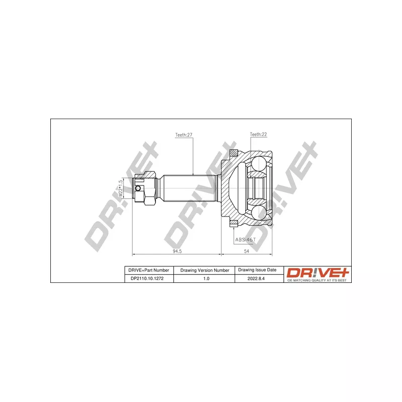 Embout de cardan avant (kit de réparation) Dr!ve+ DP2110.10.1272