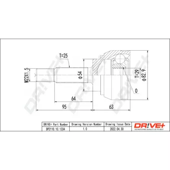 Embout de cardan avant (kit de réparation) Dr!ve+