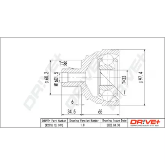 Embout de cardan avant (kit de réparation) Dr!ve+