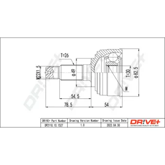 Embout de cardan avant (kit de réparation) Dr!ve+ DP2110.10.1527