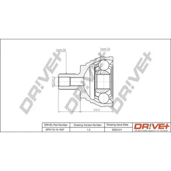 Embout de cardan avant (kit de réparation) Dr!ve+ DP2110.10.1537