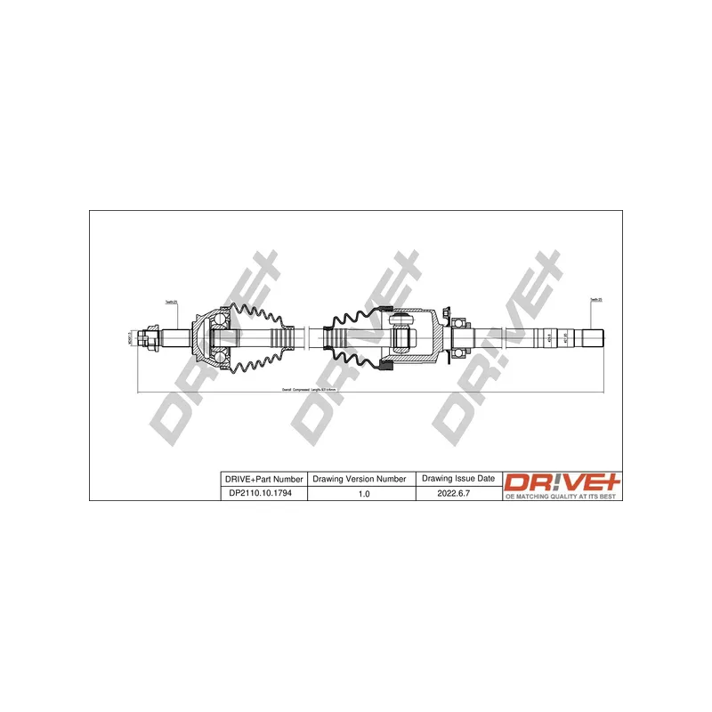 Arbre de transmission Dr!ve+ DP2110.10.1794