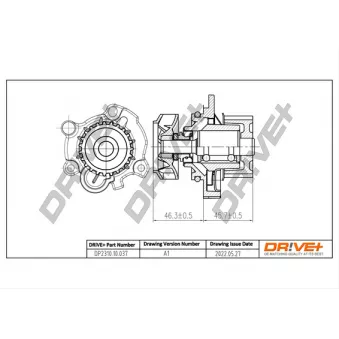 Pompe à eau, refroidissement du moteur Dr!ve+ DP2310.10.037