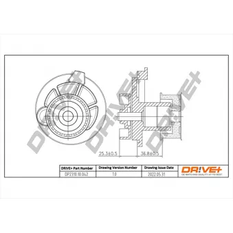 Pompe à eau, refroidissement du moteur Dr!ve+ DP2310.10.042