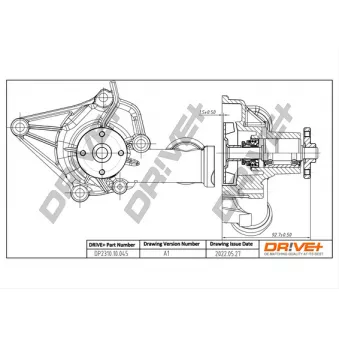 Pompe à eau, refroidissement du moteur Dr!ve+