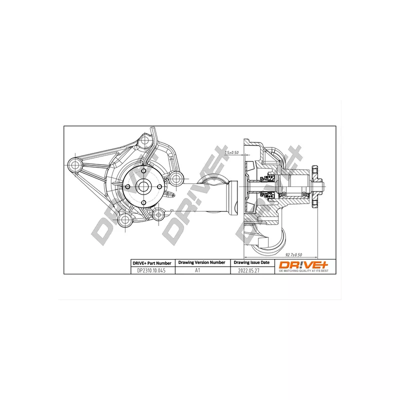 Pompe à eau, refroidissement du moteur Dr!ve+ DP2310.10.045