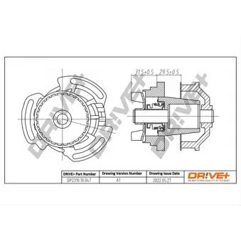 Pompe à eau, refroidissement du moteur Dr!ve+ DP2310.10.047