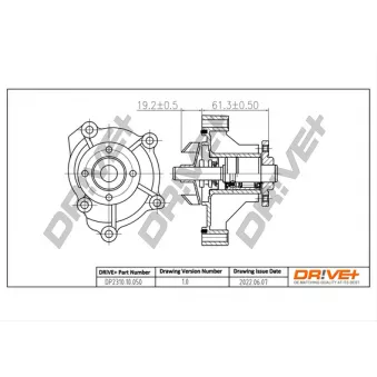 Pompe à eau, refroidissement du moteur Dr!ve+ DP2310.10.050