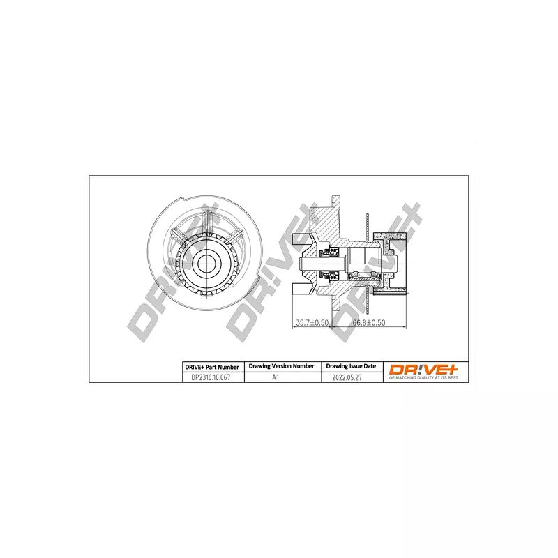 Pompe à eau, refroidissement du moteur Dr!ve+ DP2310.10.067