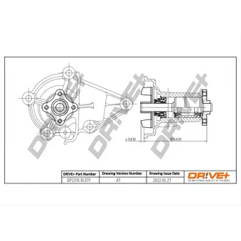 Pompe à eau, refroidissement du moteur Dr!ve+ DP2310.10.071