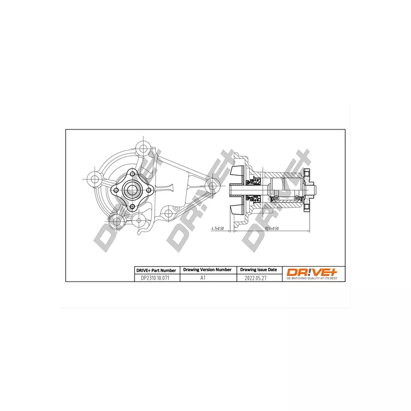 Pompe à eau, refroidissement du moteur Dr!ve+ DP2310.10.071