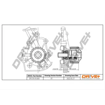 Pompe à eau, refroidissement du moteur Dr!ve+