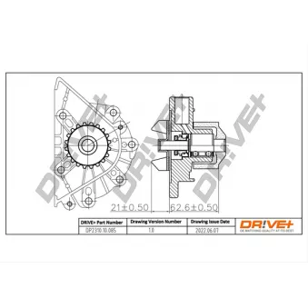 Pompe à eau, refroidissement du moteur Dr!ve+ DP2310.10.085