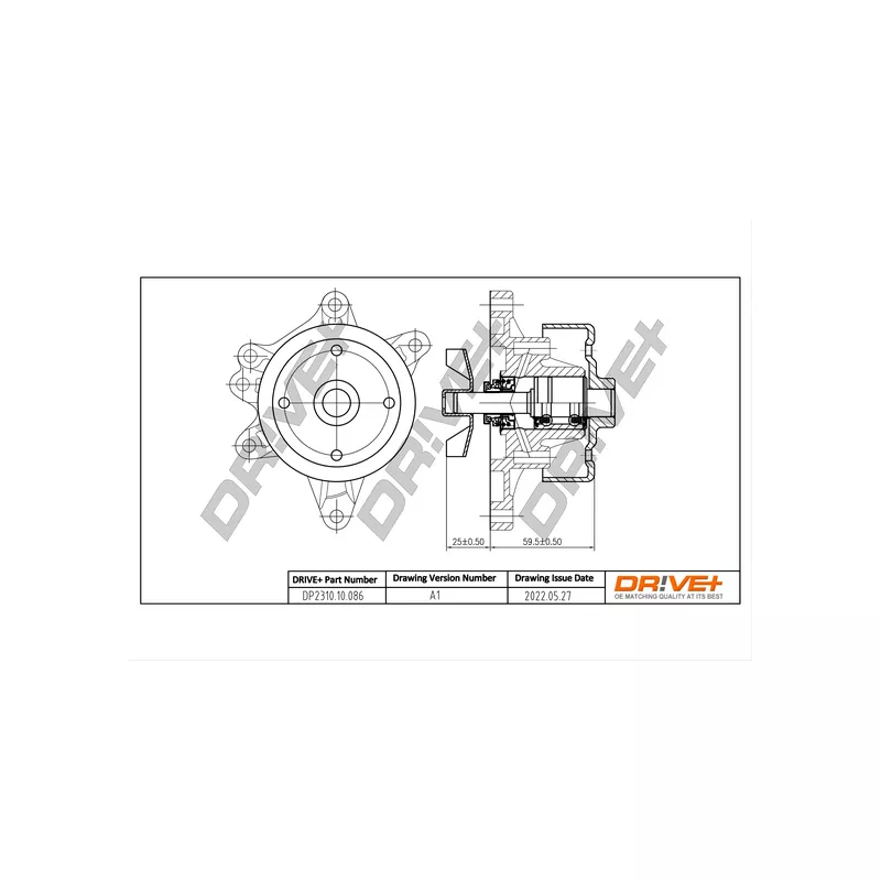 Pompe à eau, refroidissement du moteur Dr!ve+ DP2310.10.086