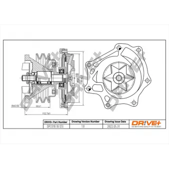 Pompe à eau, refroidissement du moteur Dr!ve+ DP2310.10.123