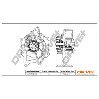 Pompe à eau, refroidissement du moteur Dr!ve+ DP2310.10.129