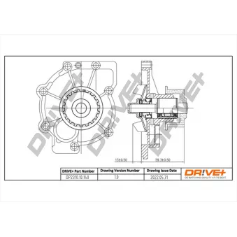 Pompe à eau, refroidissement du moteur Dr!ve+ DP2310.10.140