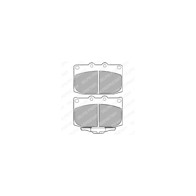 Jeu de 4 plaquettes de frein avant DELPHI LP1060