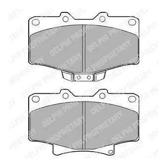 Jeu de 4 plaquettes de frein avant DELPHI LP1070