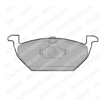 Jeu de 4 plaquettes de frein avant DELPHI LP1104