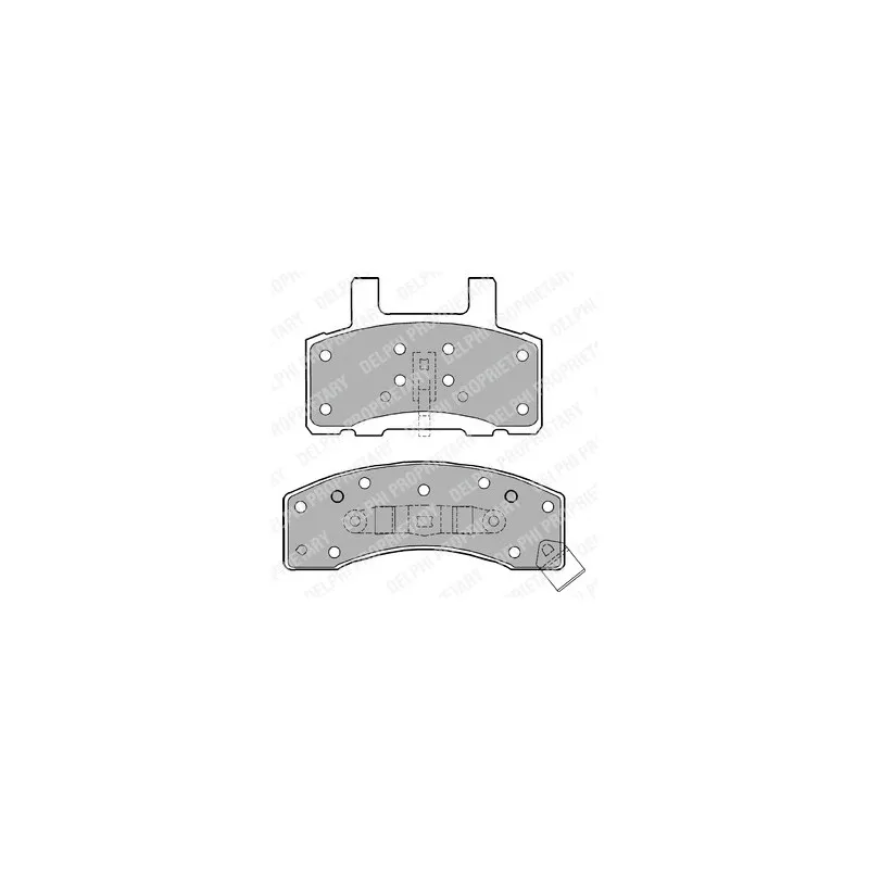 Jeu de 4 plaquettes de frein avant DELPHI LP1152