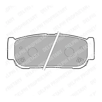 Jeu de 4 plaquettes de frein arrière DELPHI LP1797