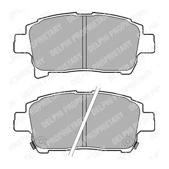 Jeu de 4 plaquettes de frein avant DELPHI LP1896