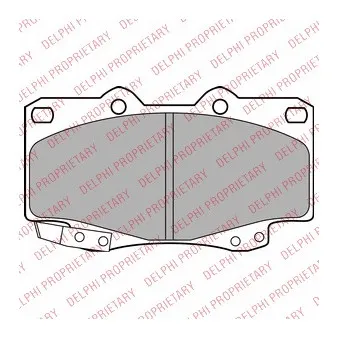 Jeu de 4 plaquettes de frein avant DELPHI LP2242