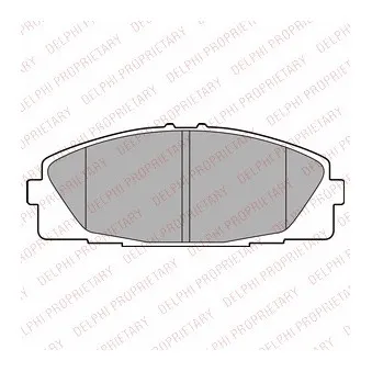 Jeu de 4 plaquettes de frein avant DELPHI LP2473