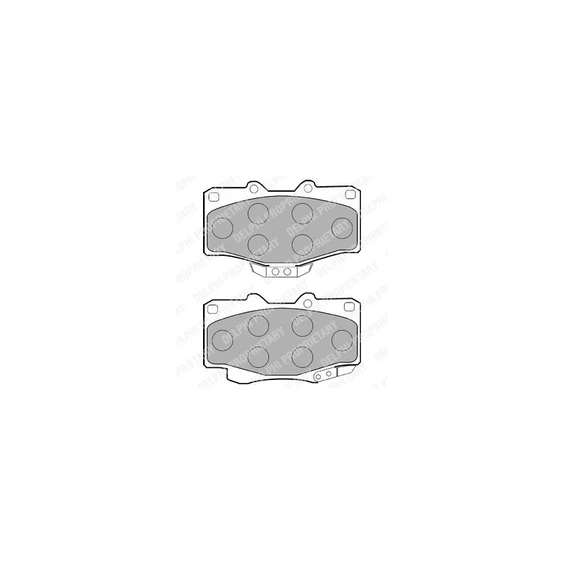 Jeu de 4 plaquettes de frein avant DELPHI LP854