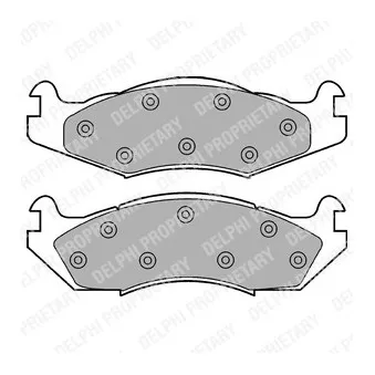 Jeu de 4 plaquettes de frein avant DELPHI LP889