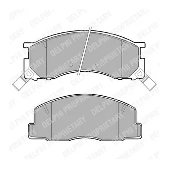 Jeu de 4 plaquettes de frein avant DELPHI LP941
